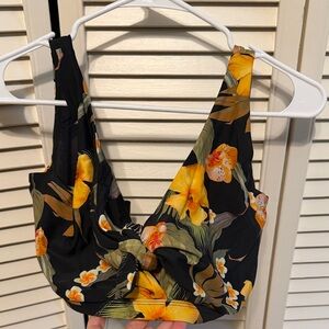 Tropical Floral Bikini Top